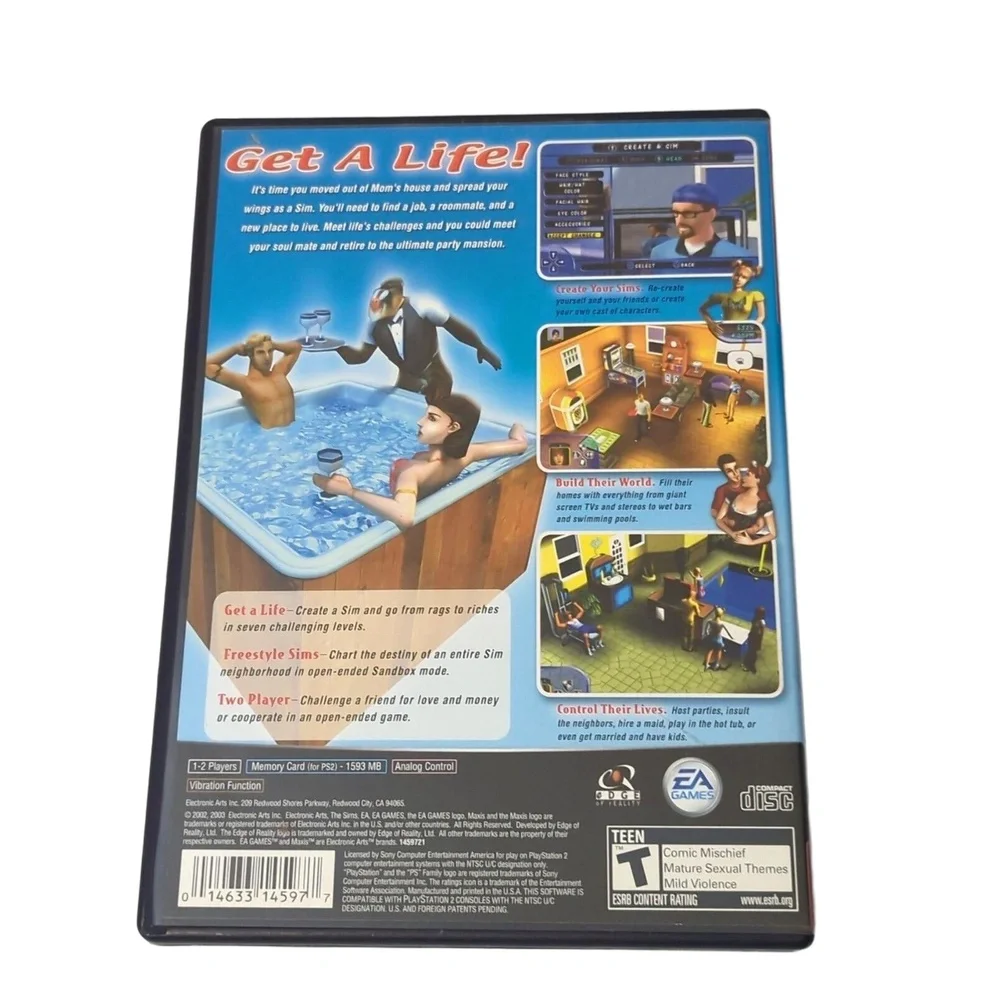 The Sims Greatest Hits‎ (PS2, PlayStation 2, 2003) Greatest Hits Complete CIB